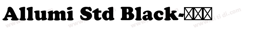 Allumi Std Black字体转换
